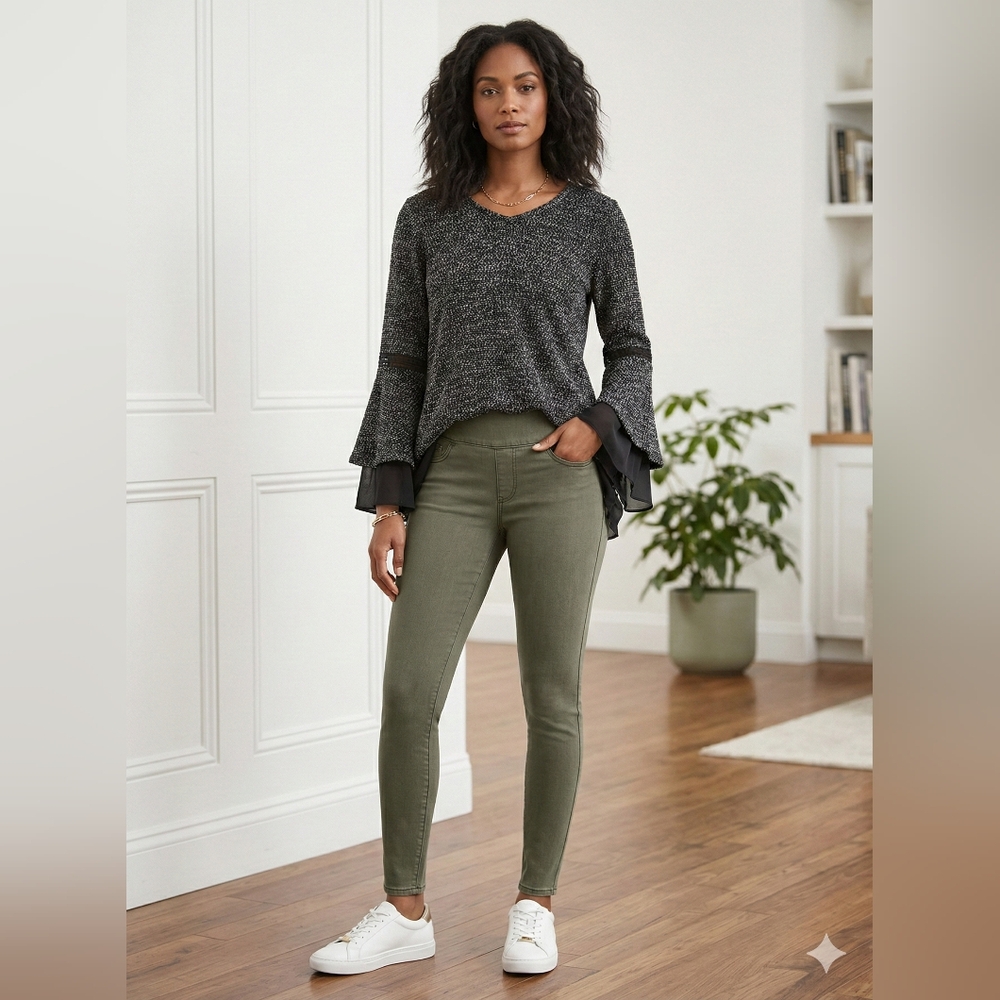 SPANX Women's Denim Leggings in Gunmetal